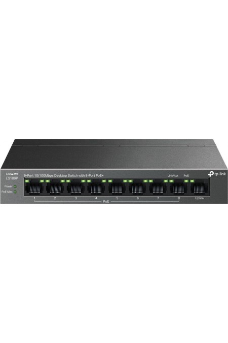 Коммутатор TP-LINK LS109P (черный) 1