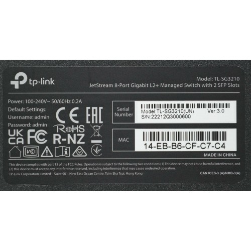 Коммутатор TP-LINK SG3210 (черный) 2