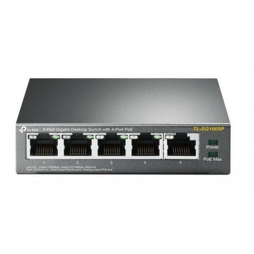Коммутатор TP-LINK SMB TL-SG1005P (серый) 