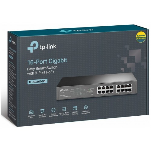 Коммутатор TP-LINK SMB TL-SG1016PE (черный) 3