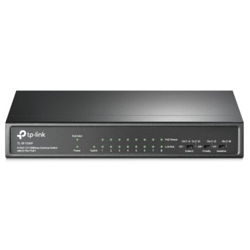 Коммутатор TP-LINK TL-SF1009P (черный) 