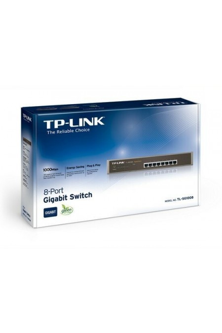 Коммутатор TP-Link TL-SG1008 (черный) 6