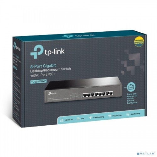 Коммутатор TP-LINK TL-SG1008MP (черный) 7