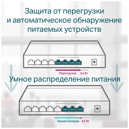 Коммутатор TP-LINK TL-SG1008P (черный) 5