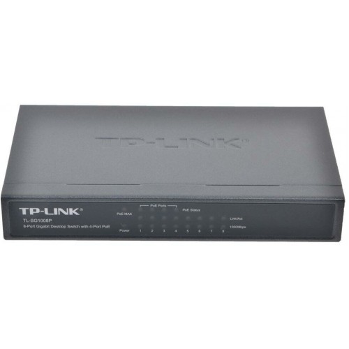 Коммутатор TP-LINK TL-SG1008P (черный) 6