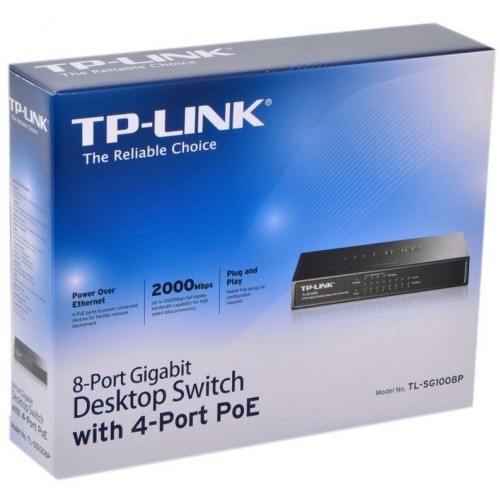 Коммутатор TP-LINK TL-SG1008P (черный) 7