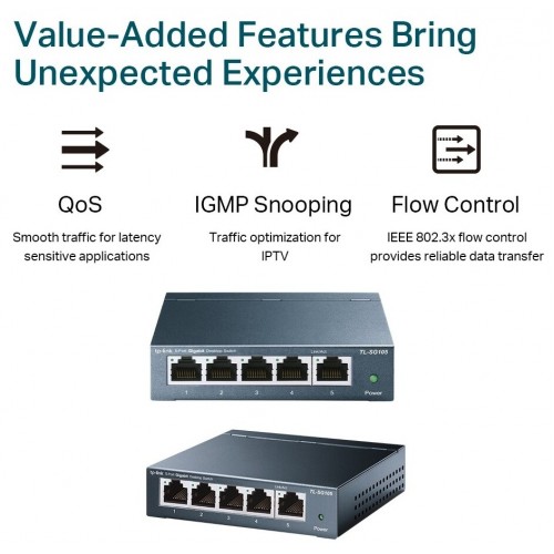 Коммутатор TP-LINK TL-SG105 (черный) 3