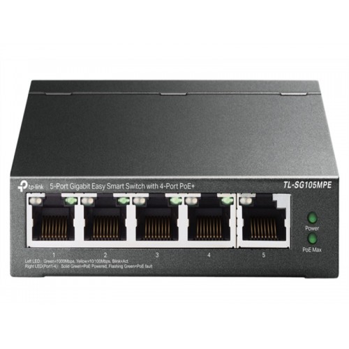 Коммутатор TP-LINK TL-SG105MPE (черный) 1