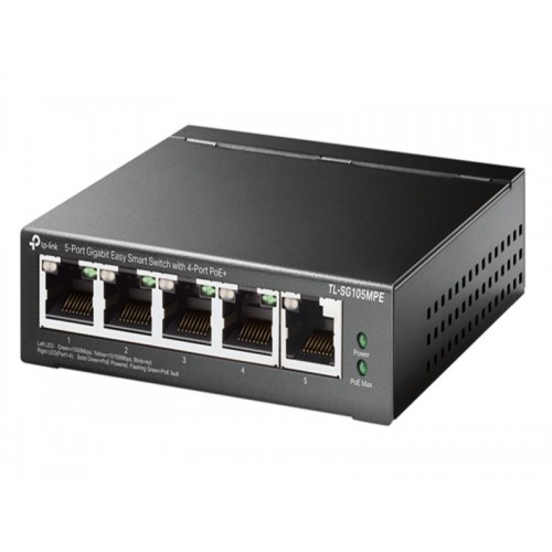 Коммутатор TP-LINK TL-SG105MPE (черный) 5