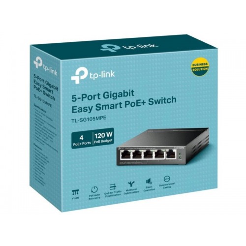 Коммутатор TP-LINK TL-SG105MPE (черный) 8