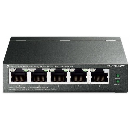 Коммутатор TP-LINK TL-SG105PE (черный) 