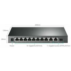 Коммутатор TP-LINK TL-SG1210MPE (черный)