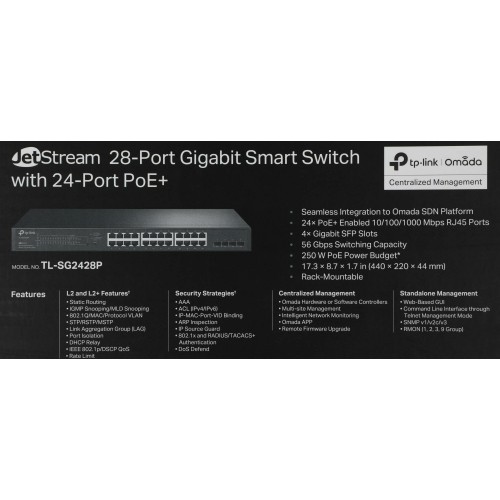 Коммутатор TP-LINK TL-SG2428P (черный) 5