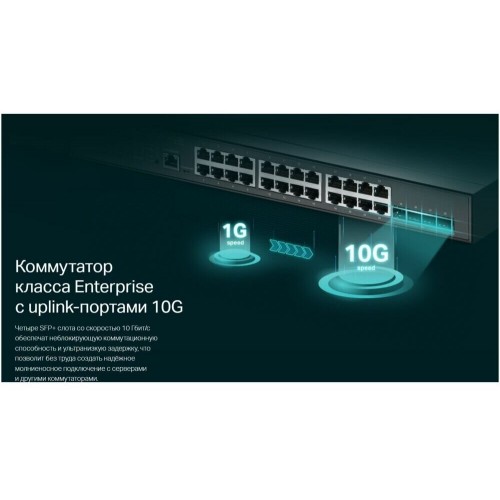 Коммутатор TP-LINK TL-SG3428XMP (черный) 5
