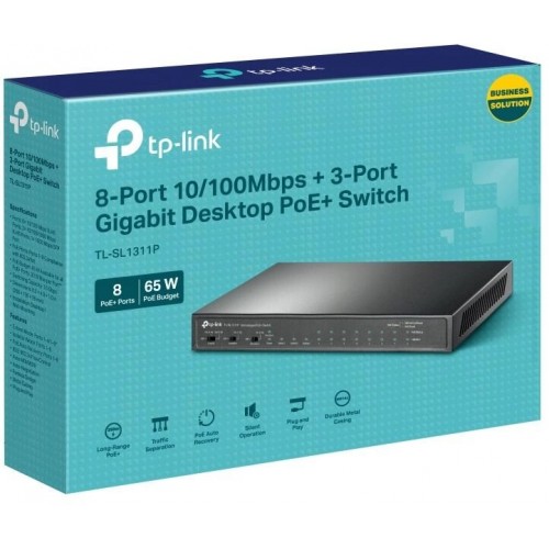 Коммутатор TP-LINK TL-SL1311P (черный) 1