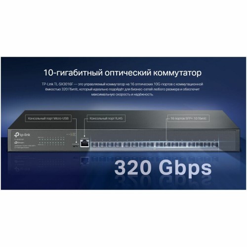 Коммутатор TP-Link TL-SX3016F (черный) 4