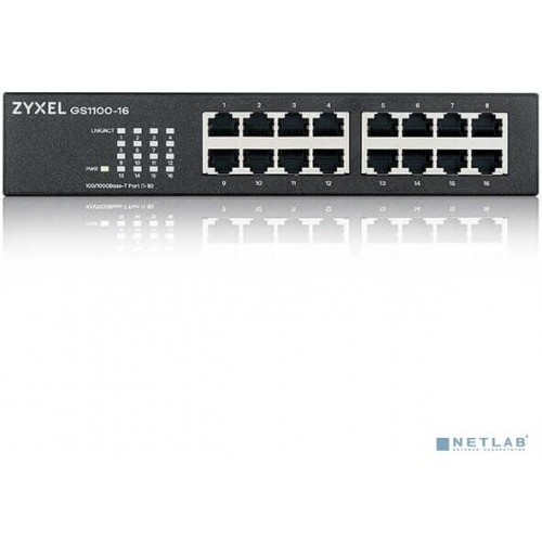 Коммутатор Zyxel GS1100-16-EU0103F (черный) 7