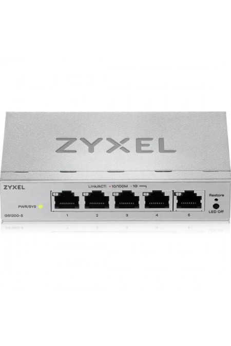 Коммутатор ZYXEL GS1200-5V3-EU0101F (серебристый) 1