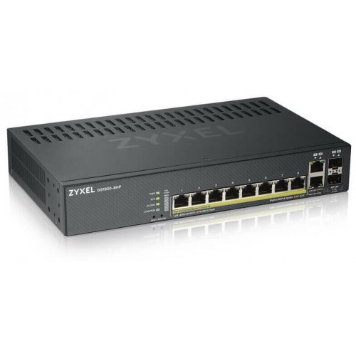 Коммутатор Zyxel GS1920-8HPV2-EU0101F (черный) 