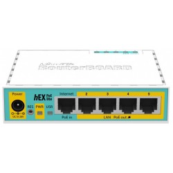 Маршрутизатор MikroTik hEX PoE lite (белый)