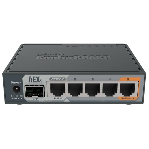 Маршрутизатор MikroTik hEX S (RB760iGS) (черный) 
