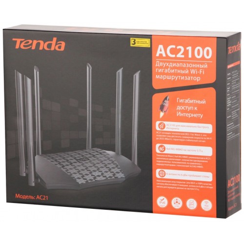 Маршрутизатор TENDA AC21 (черный) 8