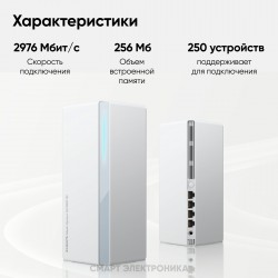 Mesh роутер Xiaomi AX3000 NE (2-PACK) (DVB4464GL) (белый)