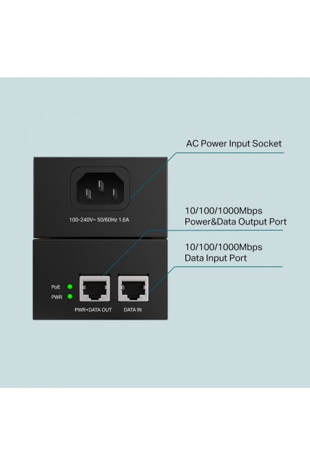 PoE-инжектор TP-LINK POE170S (черный) 5