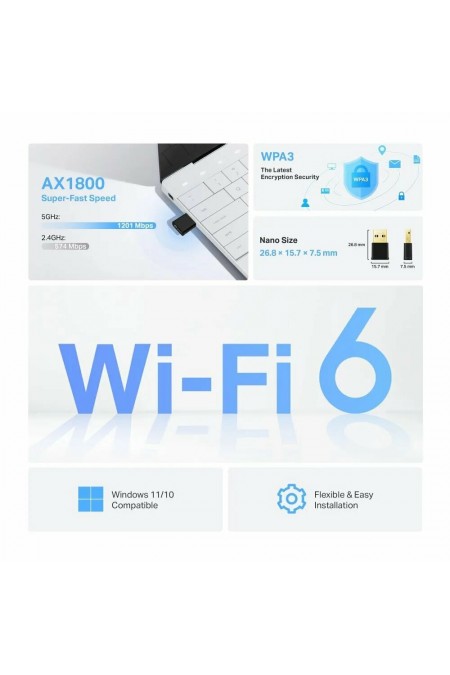 Сетевой адаптер TP-LINK Archer TX20U Nano (черный) 1