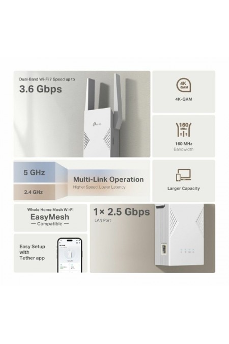 Усилитель беспроводного сигнала TP-Link RE235BE (белый) 2
