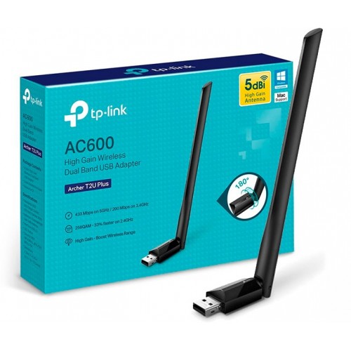 Wi-Fi адаптер TP-LINK Archer T2U Plus (черный) 9