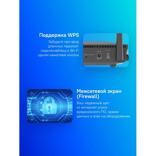 Wi-Fi роутер Asus RT-AX52 (черный) 2