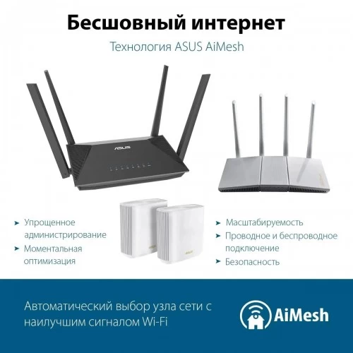 Wi-Fi роутер Asus RT-AX52 (черный) 5
