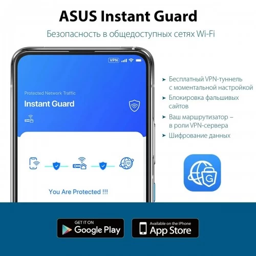Wi-Fi роутер Asus RT-AX52 (черный) 8