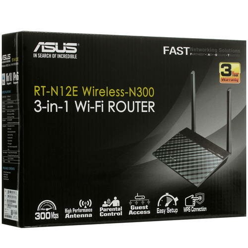 Wi-Fi роутер Asus RT-N12E (черный) 8