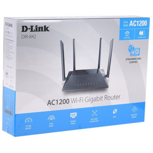 Wi-Fi роутер D-LINK DIR-842/RU/R4A (черный) 1