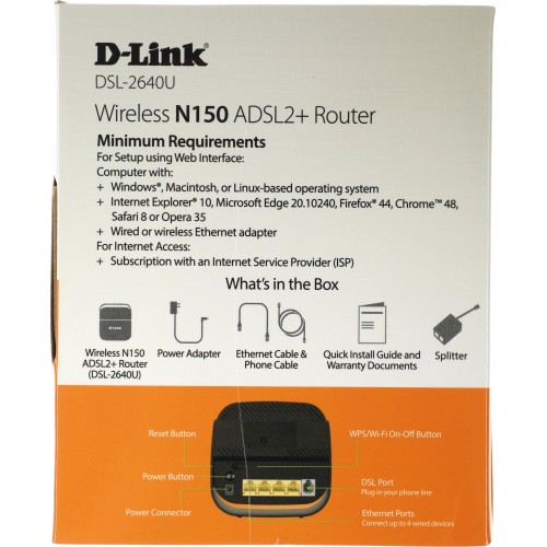Wi-Fi роутер D-Link DSL-2640U/R1A (черный) 7