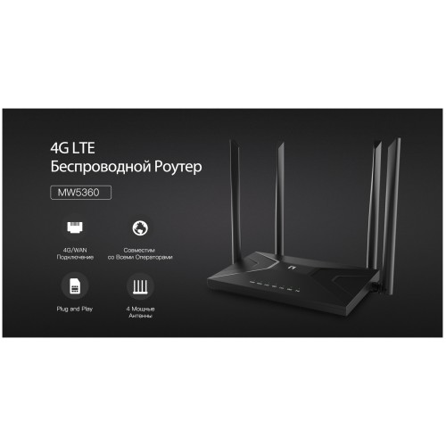 Wi-Fi роутер Netis MW5360 (черный) 1