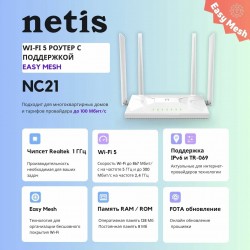 Wi-Fi роутер Netis NC21 (белый)