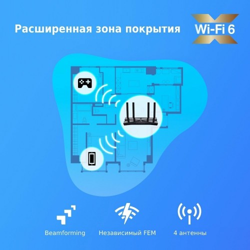 Wi-Fi роутер TP-LINK Archer AX10 (черный) 8