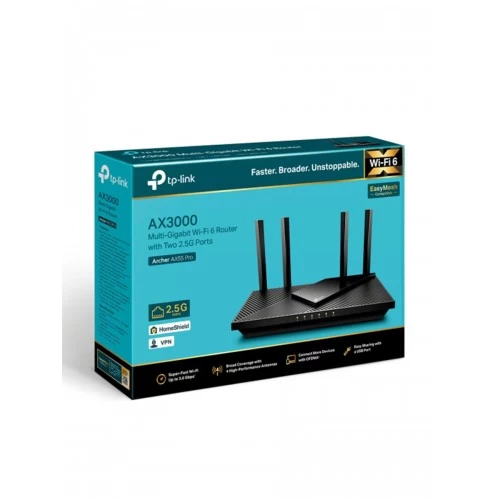 Wi-Fi роутер TP-LINK Archer AX55 Pro AX3000 (черный) 7