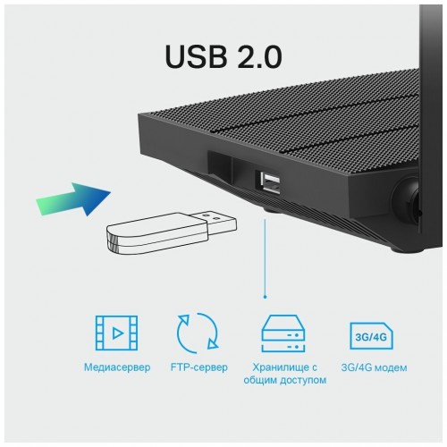 Wi-Fi роутер TP-LINK Archer C6U (черный) 4