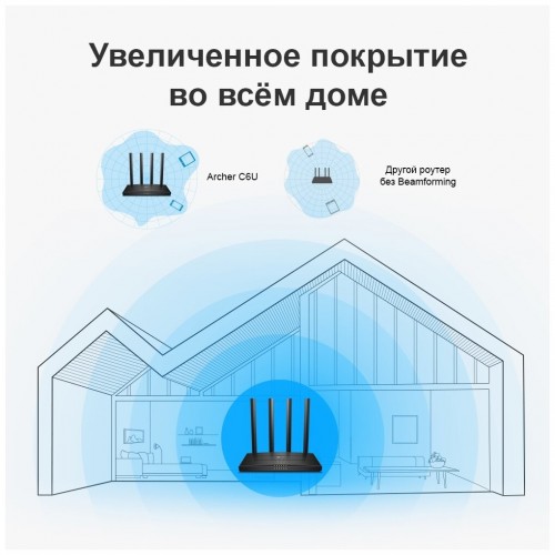 Wi-Fi роутер TP-LINK Archer C6U (черный) 5
