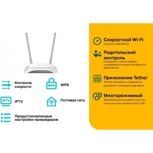 Wi-Fi роутер TP-LINK TL-WR840N (белый) 6