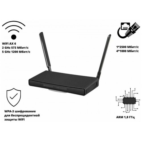WiFi роутер Mikrotik (C53UiG+5HPaxD2HPaxD) (черный) 5