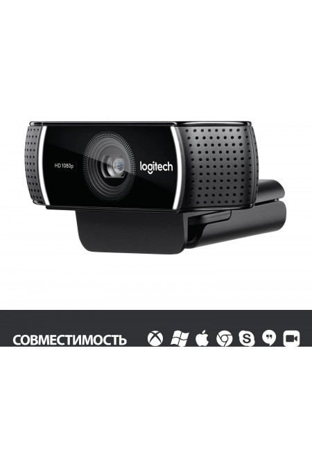 Веб-камера Logitech C922 Pro Stream (960-001089) (черный) 1