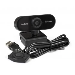 Веб-камера ExeGate Stream C925 FullHD T-Tripod (черный)