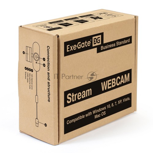 Веб-камера ExeGate Stream HD 4000 4K UHD T-Tripod EX287383RUS (черный) 9