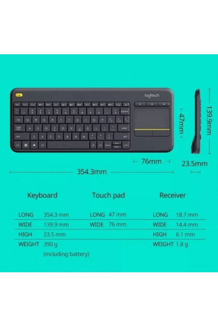 Беспроводная мышь Logitech K400 Plus (920-007173) (черный) 6