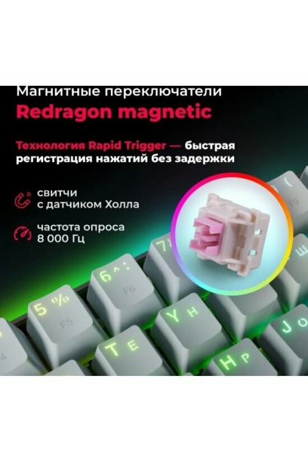 Клаиатура Redragon Fizz RT RU RGB RT (72300) (черный) 2